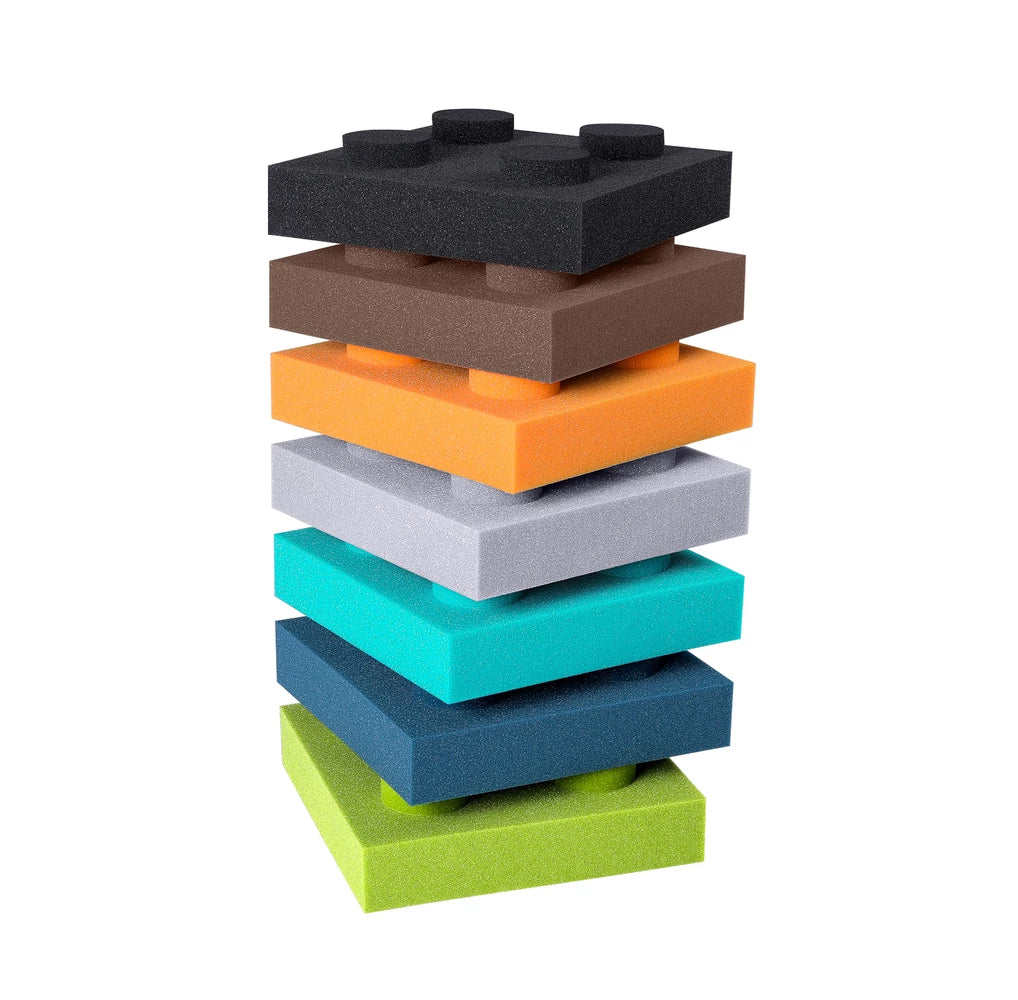 Soft Foam Wall Panels - BUILDING BLOCKS For Kids 25x25 on white background DecorMania UK