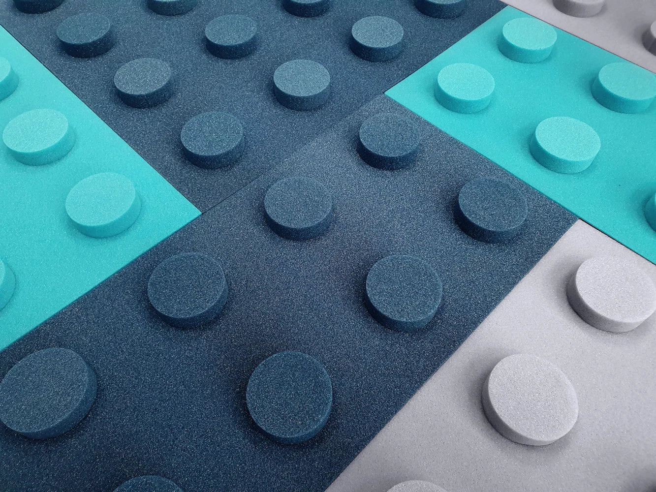 Soft Foam Wall Panels - BUILDING BLOCKS For Kids 25x75 blue composition DecorMania UK