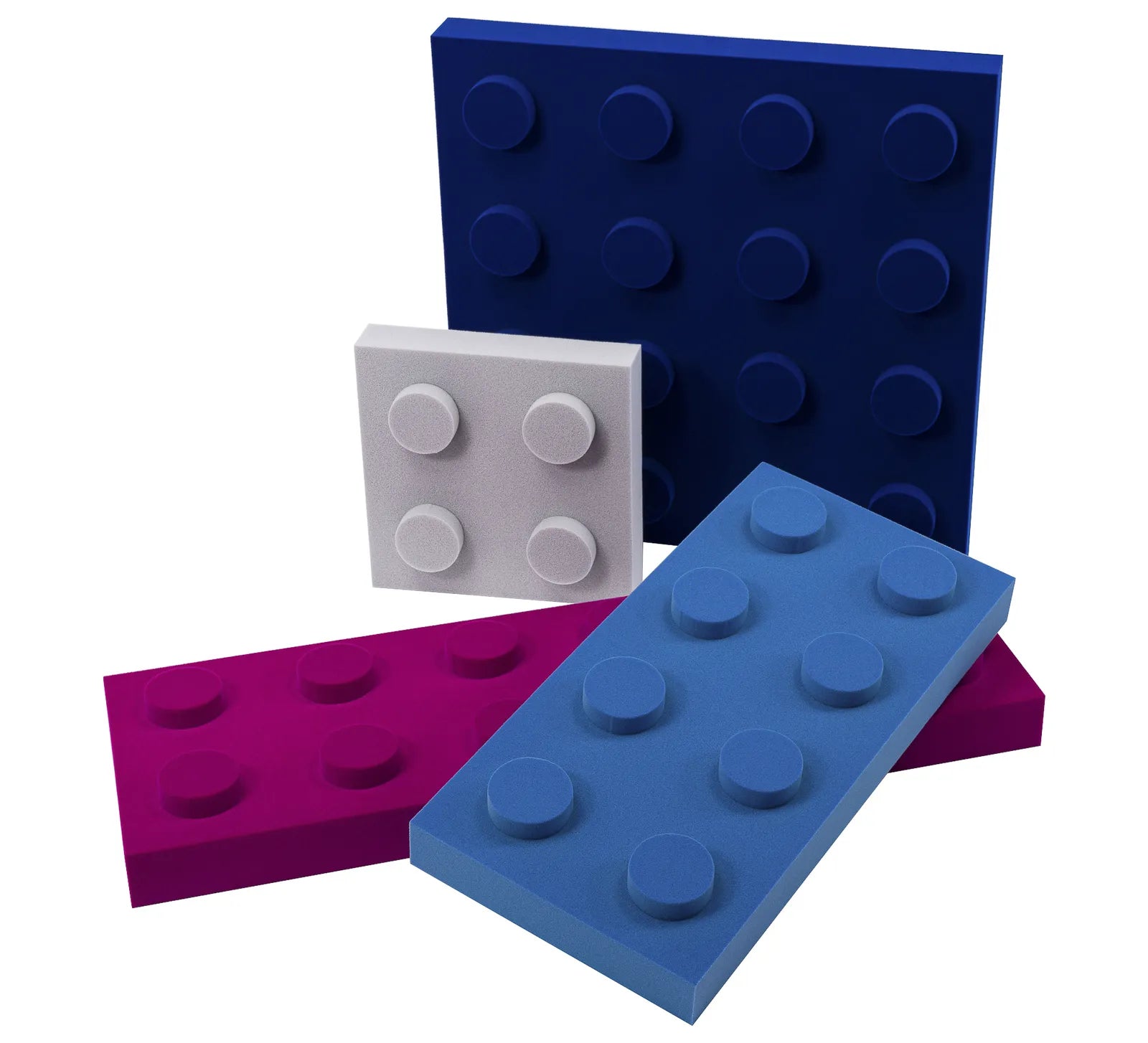 Soft Foam Wall Panels - BUILDING BLOCKS For Kids 25x75 on white background DecorMania UK