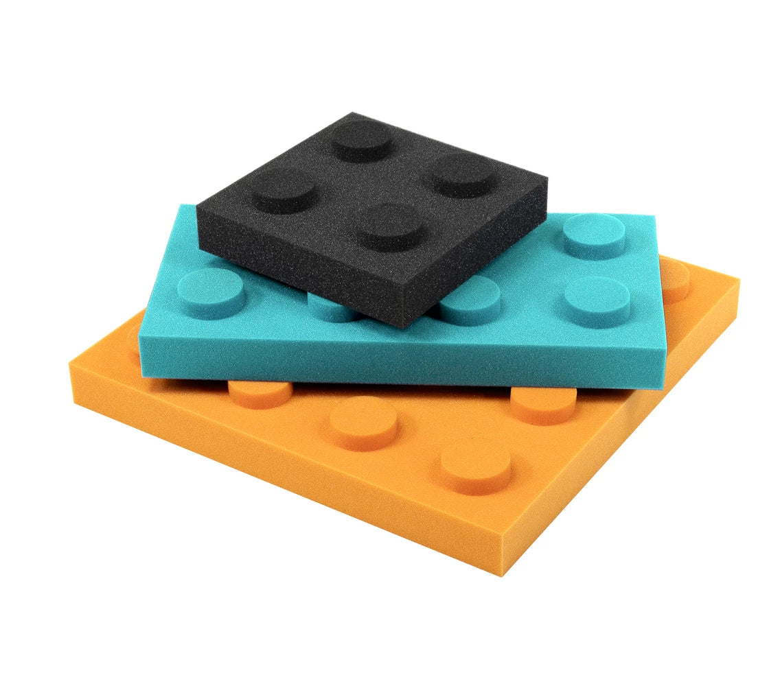 Soft Foam Wall Panels - BUILDING BLOCKS For Kids 25x75 stack on white background DecorMania UK