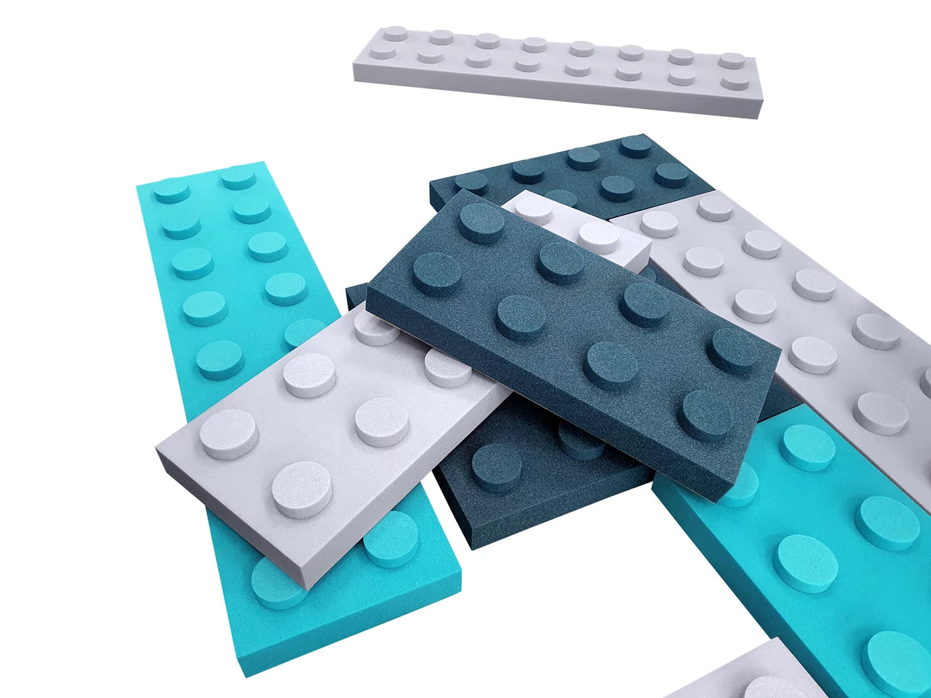 Soft Foam Wall Panels - BUILDING BLOCKS For Kids 25x75 on white background DecorMania UK