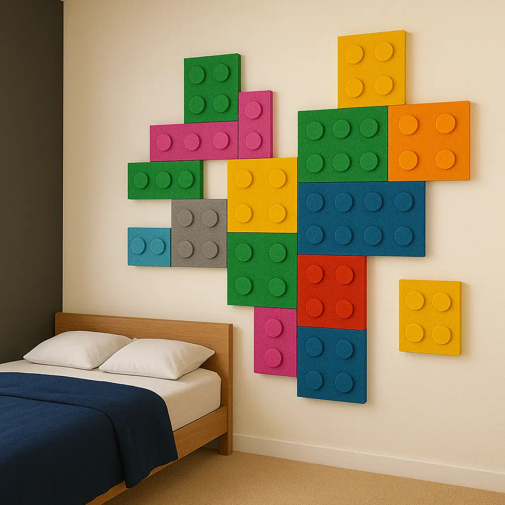 Soft Foam Wall Panels - BUILDING BLOCKS For Kids in bedroom interior DecorMania UK