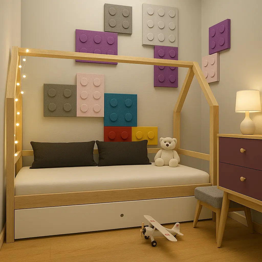 Soft Foam Wall Panels - BUILDING BLOCKS For Kids in bedrom interior DecorMania UK