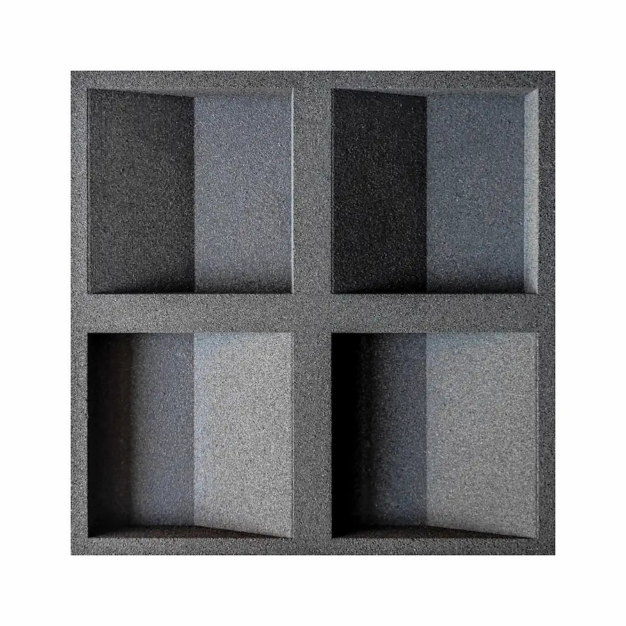SQUARE 3D Acoustic Cork Wall Panels sample in a grey color | DecorMania UK