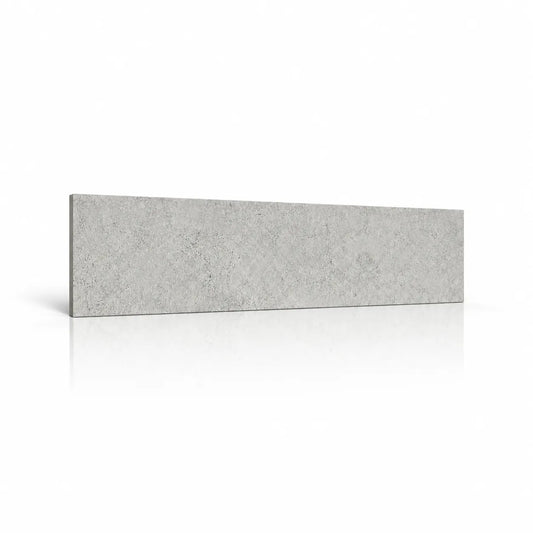 Grey Stone mineral composite wall panel on a white background