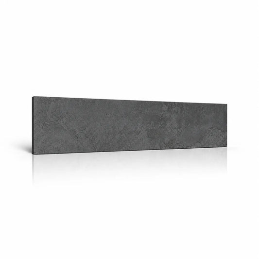 Stone Anthracite horizontal wall panel with a soft shadow and mirrored reflection
