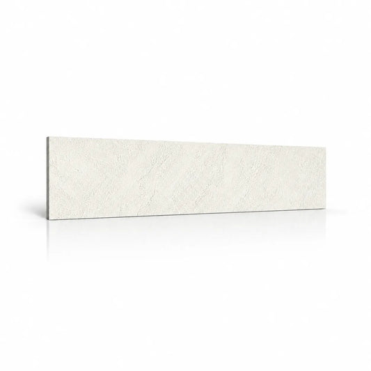 Stone Ivory horizontal wall panel with a soft shadow and mirrored reflection