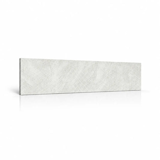 Stone Misty horizontal wall panel with a soft shadow and mirrored reflection