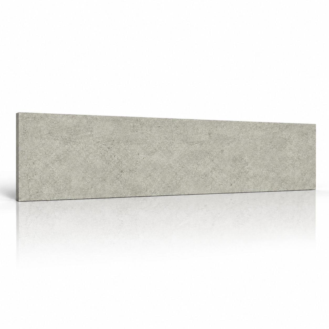 Stone Moon wall panel with a light grey stone-effect texture on a white background with a soft reflection