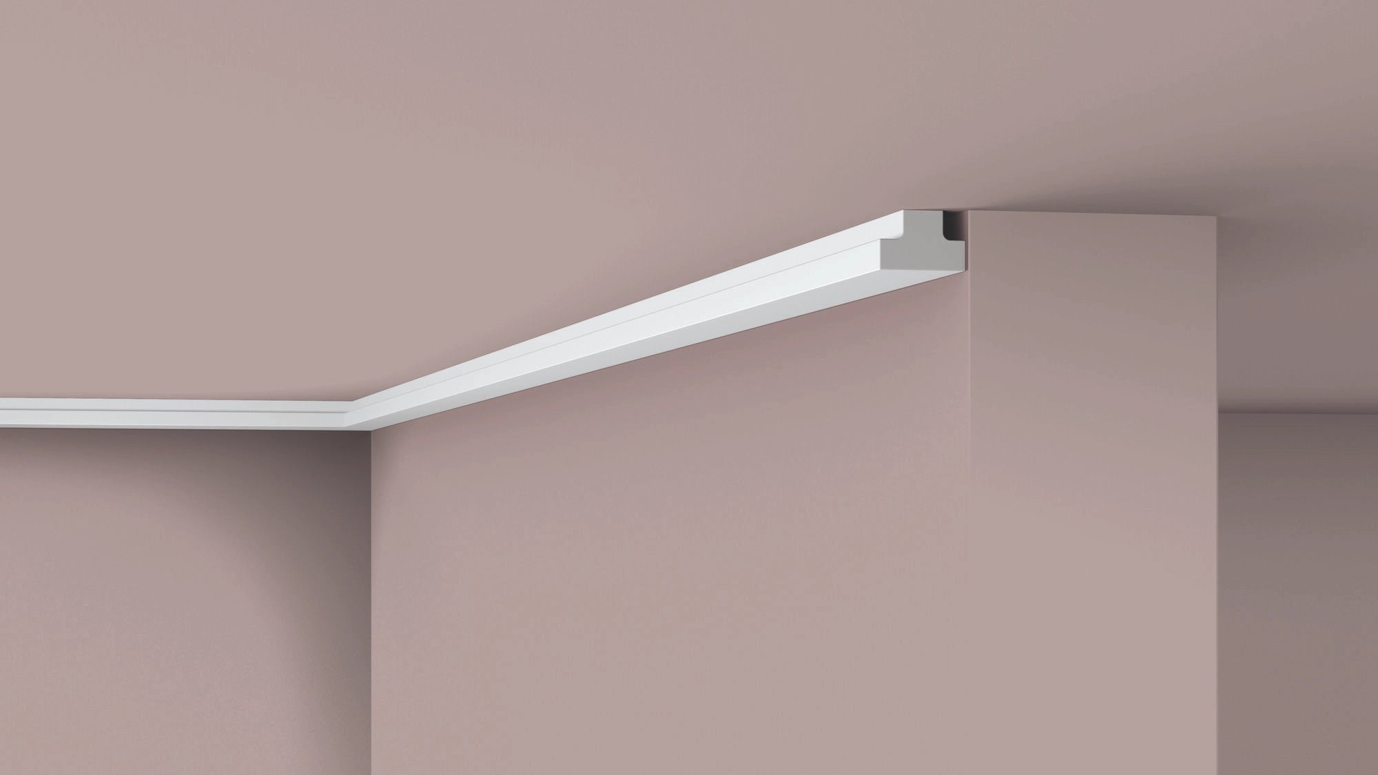 NOMASTYL® NMC 2m Ceiling Coving on plain wall and ceiling Decormania UK