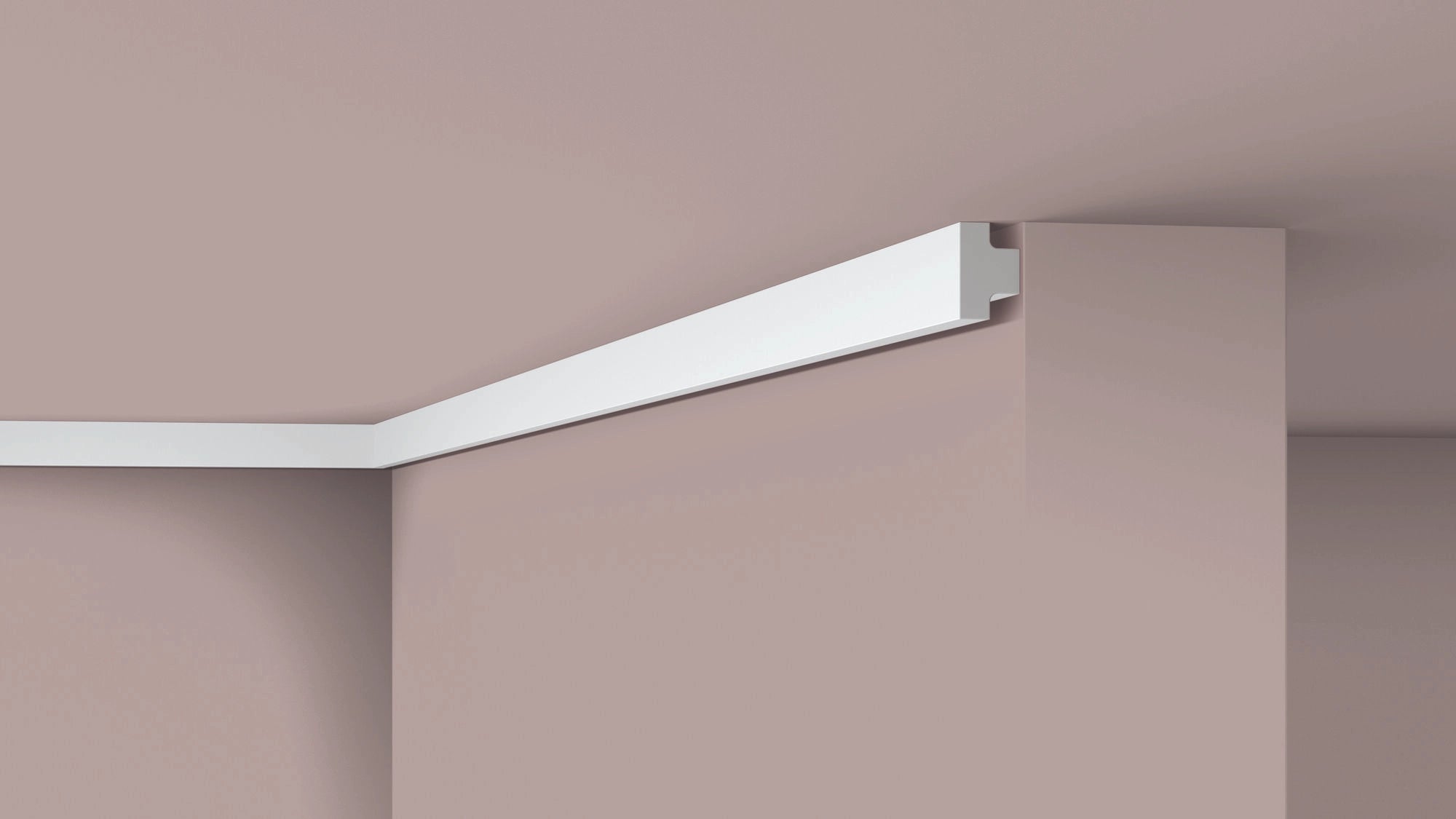 NOMASTYL® NMC 2m Ceiling Coving on plain wall and ceiling Decormania UK