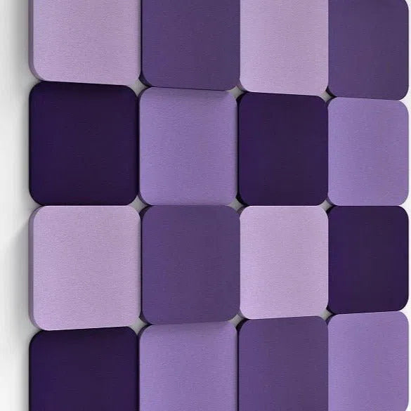 TELE L Soft Acoustic Wall Panel purple compostion Decormania UK