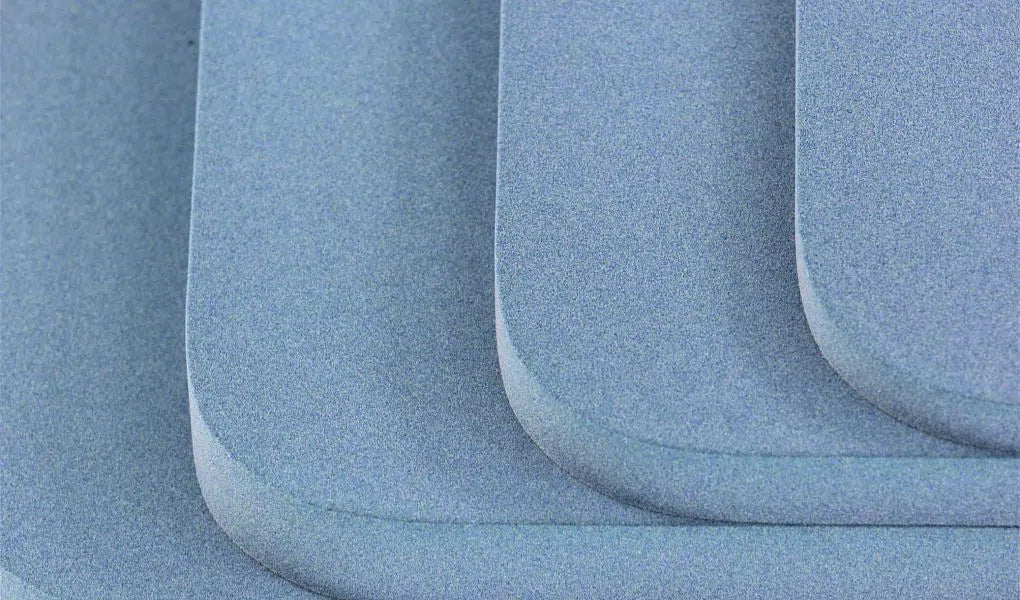 TELE L Soft Acoustic Wall Panel stack of blue panels Decormania UK