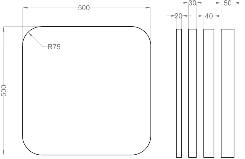 TELE L Soft Acoustic Wall Panels dimensions Decormania UK