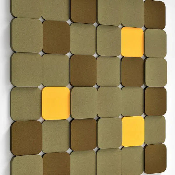 TELE M Soft Acoustic Wall Panels yellow composition Decormania UK