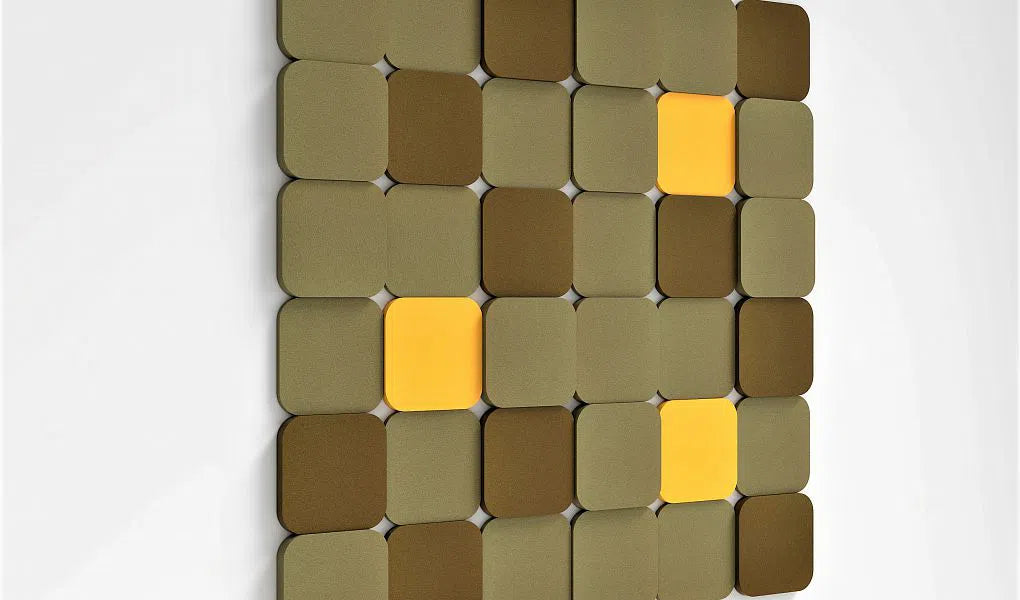 TELE M Soft Acoustic Wall Panels yellow composition Decormania UK