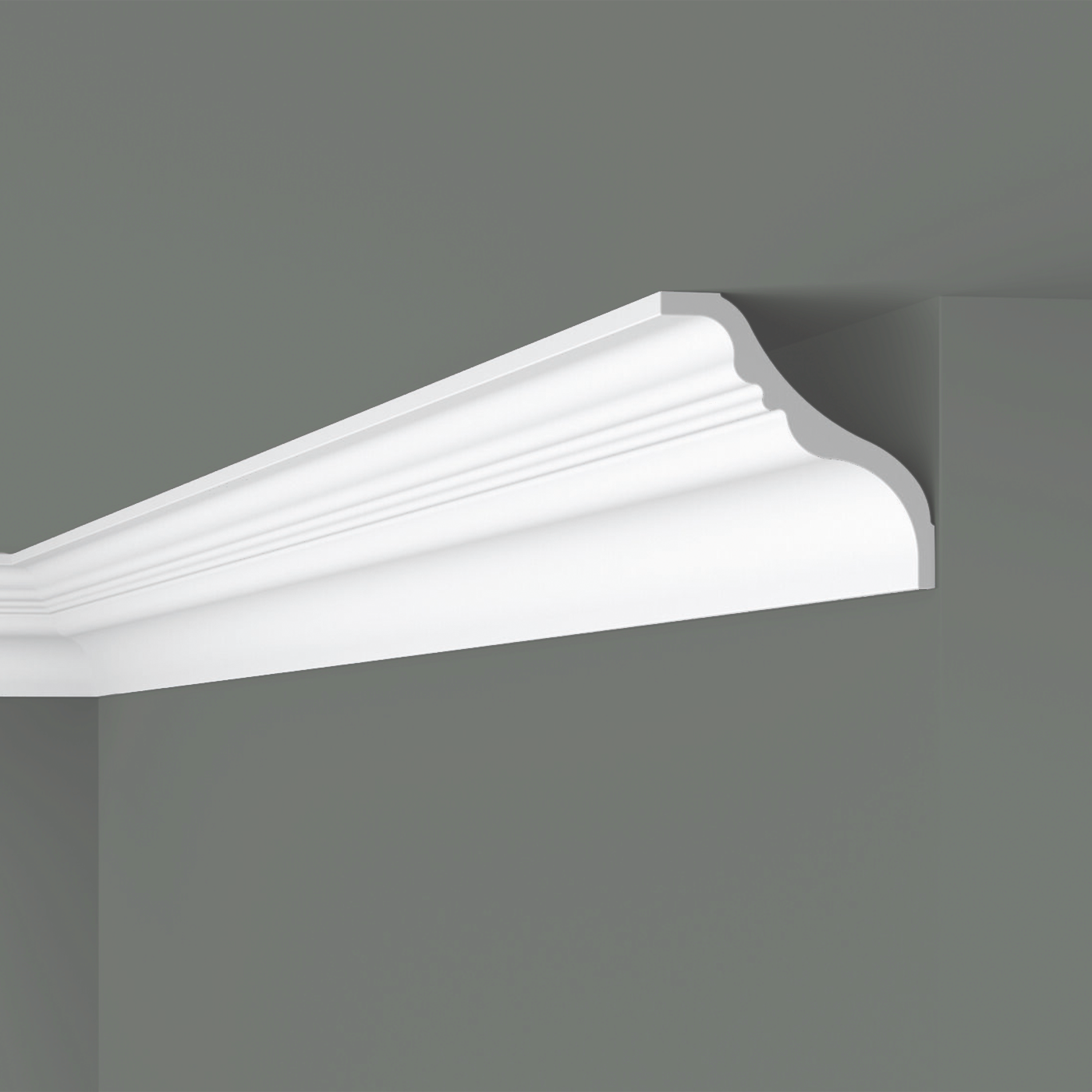 NOMASTYL® NMC 2m Ceiling Coving on plain wall and ceiling Decormania UK