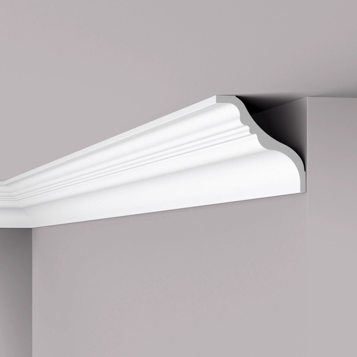 NOMASTYL® NMC 2m Ceiling Coving on plain wall and ceiling Decormania UK