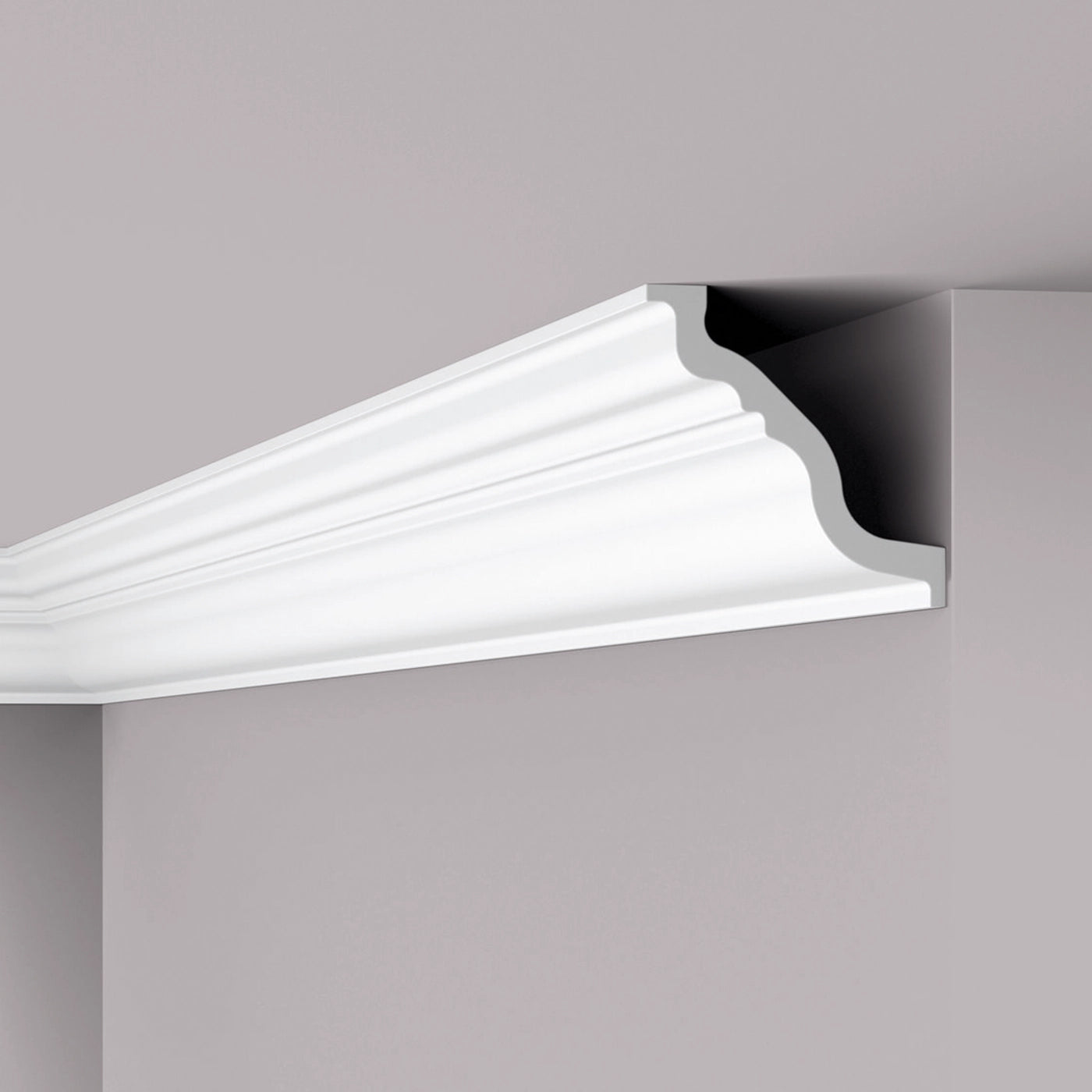 NOMASTYL® NMC 2m Ceiling Coving on plain wall and ceiling Decormania UK