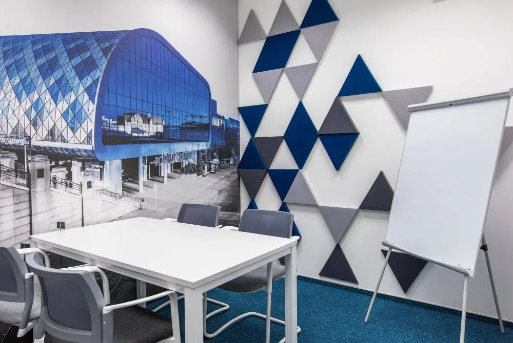 TRIADA Soft Acoustic Wall Panels in conference room interior Decormania UK