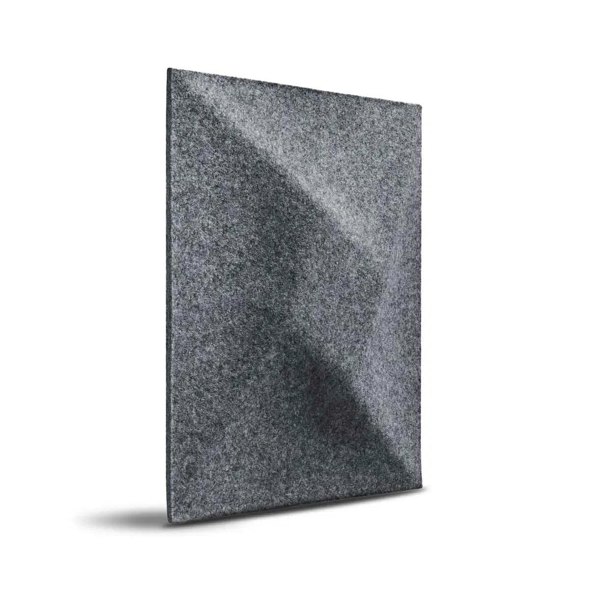 TWIST Acoustic 3D Felt Wall Panels on white background GREY Multipack Decormania UK