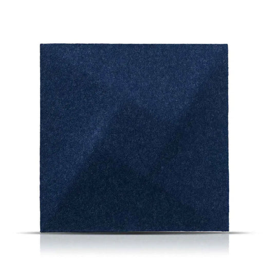 TWIST Acoustic 3D Felt Wall Panels on white background NAVY Multipack Decormania UK