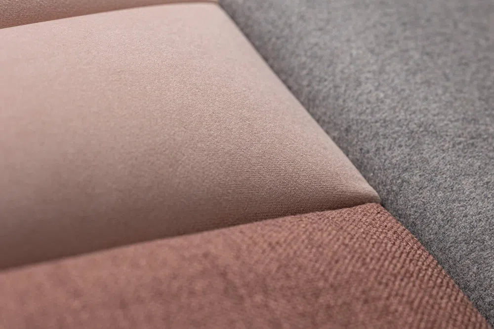 Upholstery soft wall panel - fabric sample Colour swatch closeup DecorMania UK