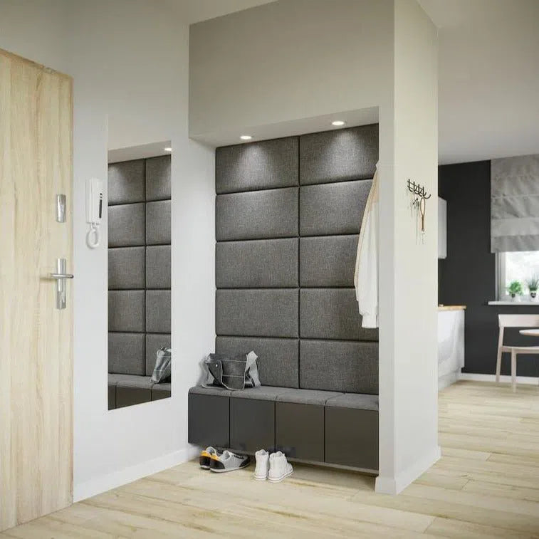 Upholstered Wall Panels 60x30 cm in white interior DecorMania UK