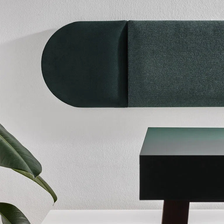 Upholstered Wall Panels Oval 30x30 cm in white interior DecorMania UK