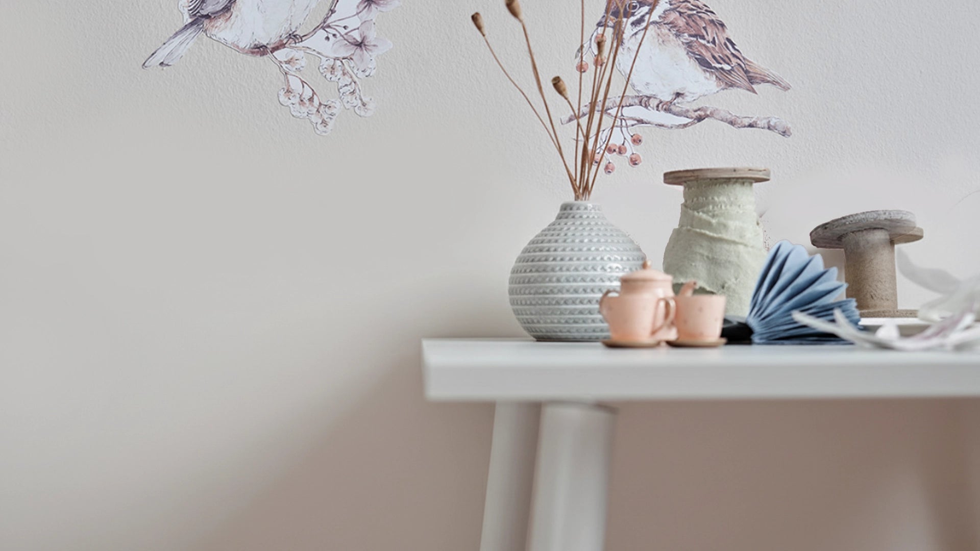 Upholstered Wall Panels before effect on white wall decoramania 