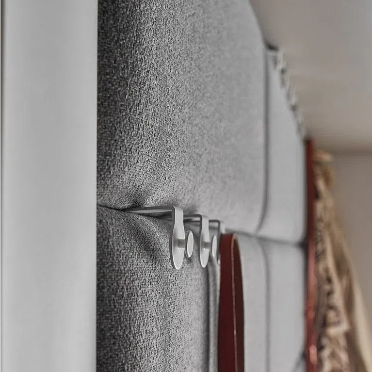 Upholstery Cushioned Wall Panels 60x30 cm with hangers closeup DecorMania UK