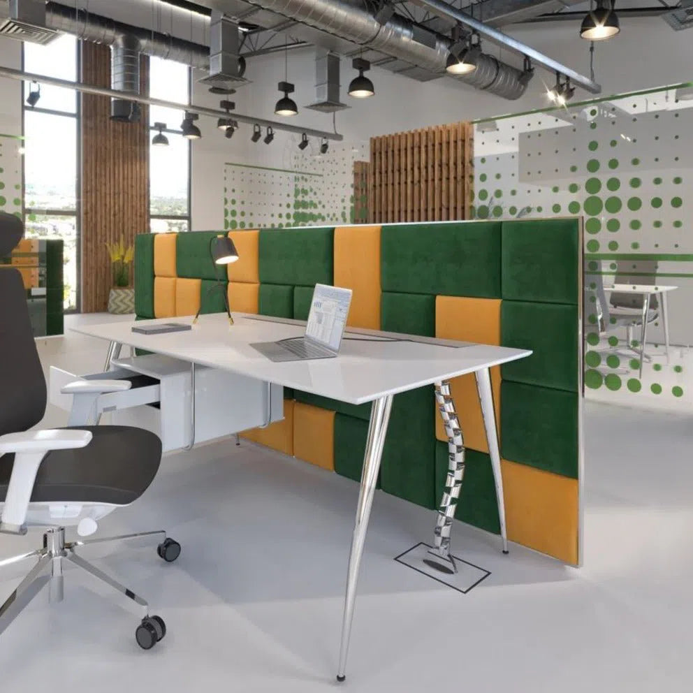 Upholstery Cushioned Wall Panels 60x30 cm in office interior DecorMania UK