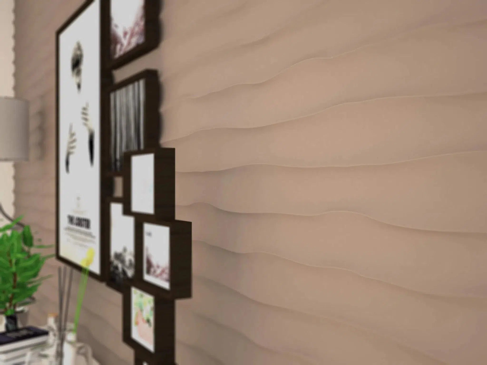 WAVES 3D Decorative Wall Panels - Polystyrene wall closeup | DecorMania UK