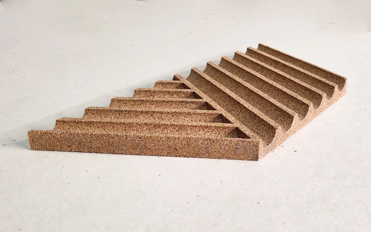 WEAVE 3D Cork Acoustic Wall Panels on white background DecorMania UK