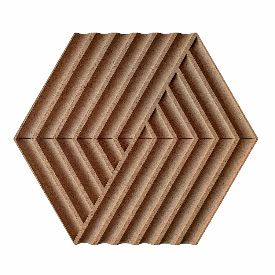 WEAVE 3D Cork Acoustic Wall Panels on white background DecorMania UK