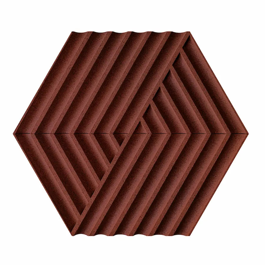 WEAVE 3D Cork Acoustic Wall Panels on white background DecorMania UK