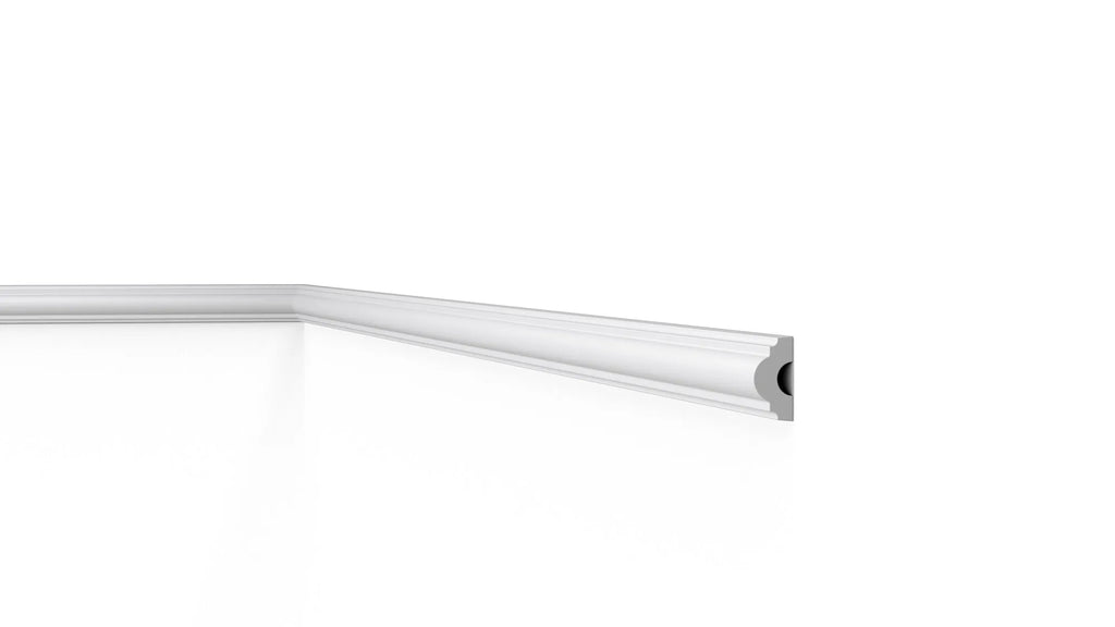 Close up view of WL7 2M WALLSTYL Dado Rail | showcasing the minimalist design and fine details | DecorMania UK