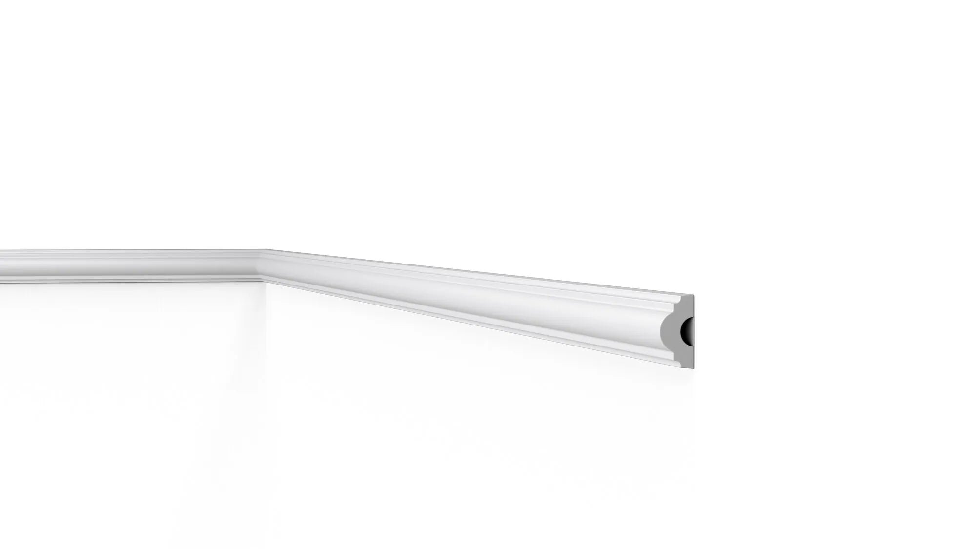 Close up view of WL7 2M WALLSTYL Dado Rail | showcasing the minimalist design and fine details | DecorMania UK