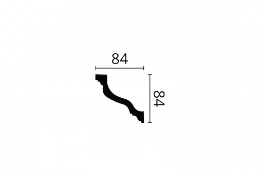 Dimensions of ANNA WT10 WALLSTYL® 2.44M NMC Ceiling Coving | DecorMania UK 