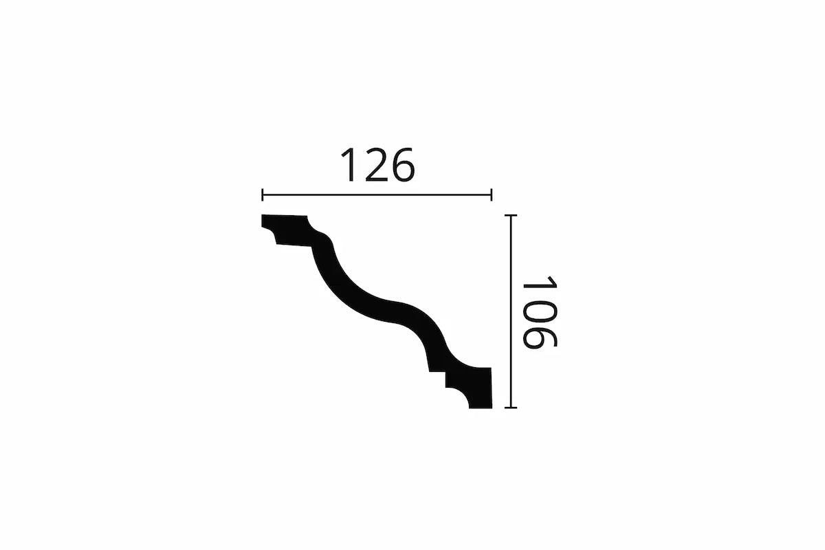 Dimensions of ANTHEA WT11 2.44M WALLSTYL NMC Ceiling Coving | DecorMania UK