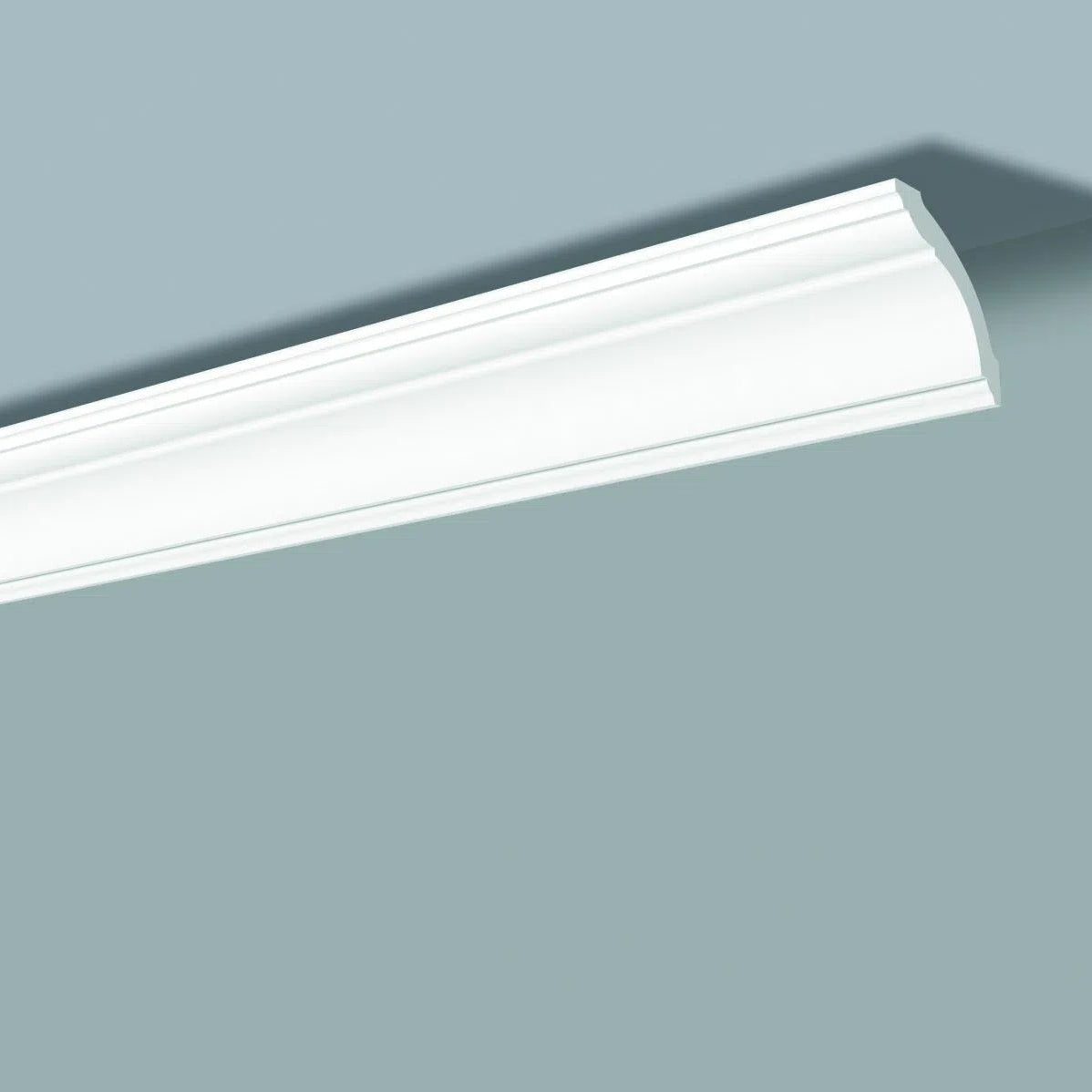 Close-up view of CARLOTTA WT15 WALLSTYL® 2.44M NMC Ceiling Coving | DecorMania UK 