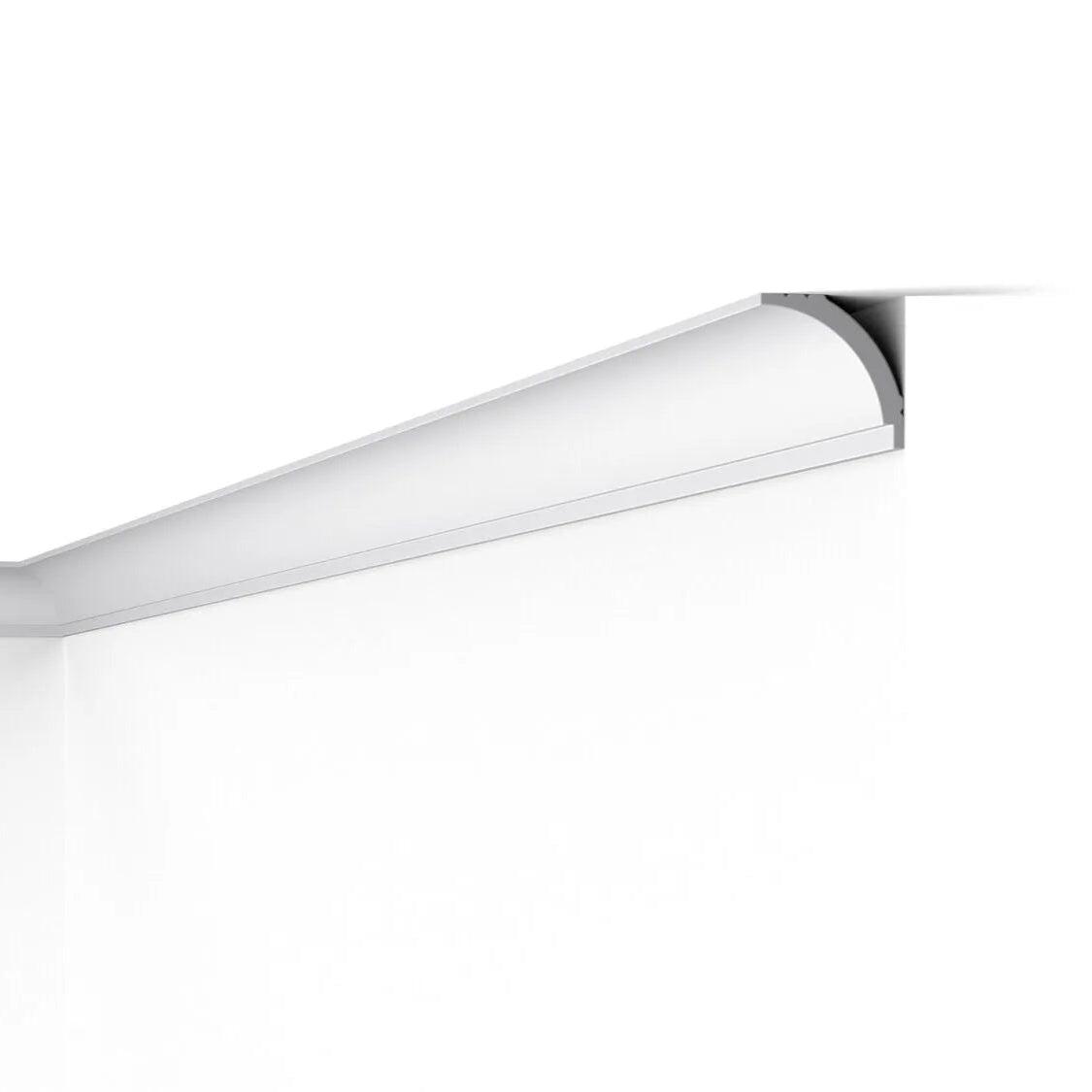 Close up view of WT16 WALLSTYL® Ceiling Coving | highlighting its smooth finish and elegant curves | DecorMania UK