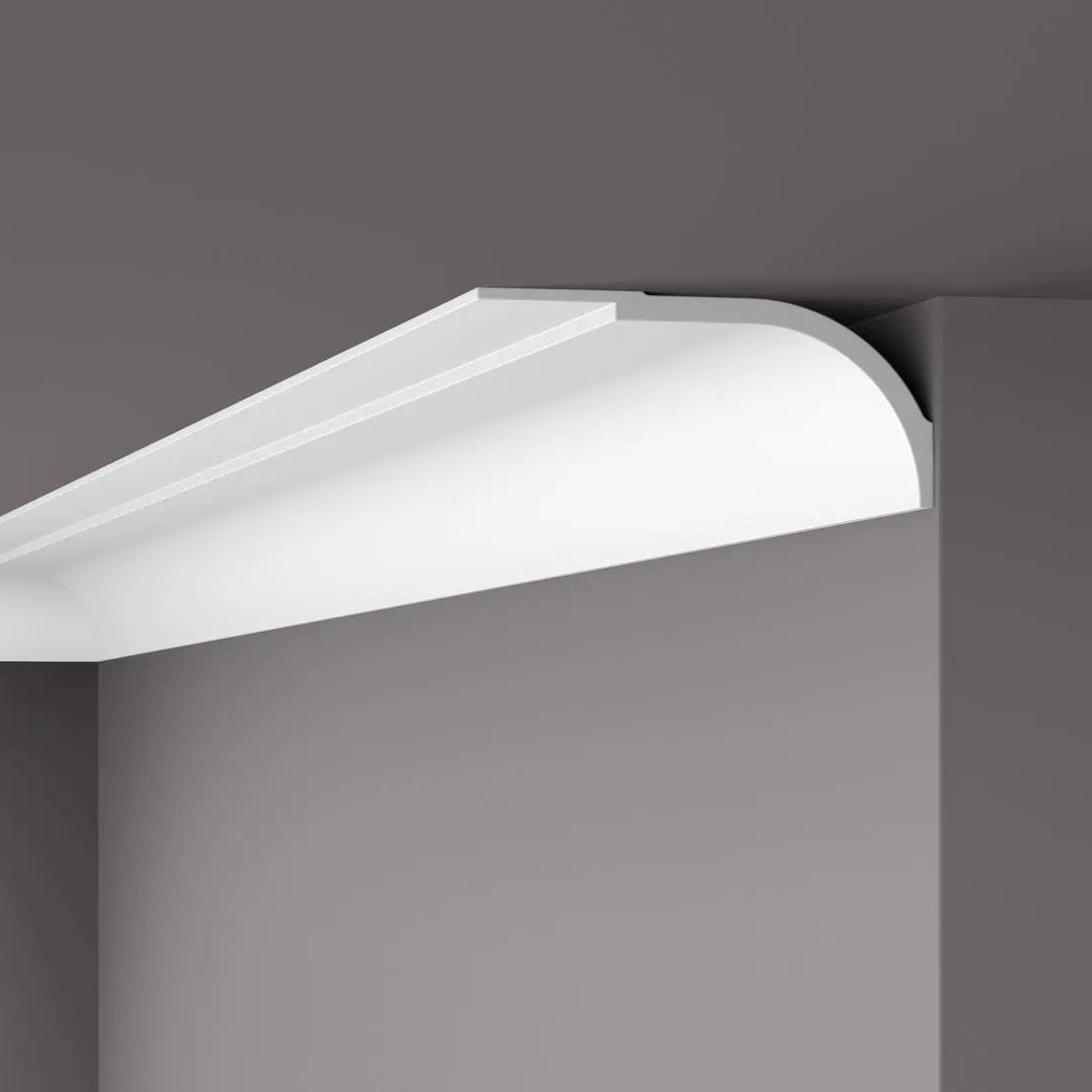 WT22 WALLSTYL® 2M NMC Ceiling Coving on the Grey Ceiling | DecorMania UK 