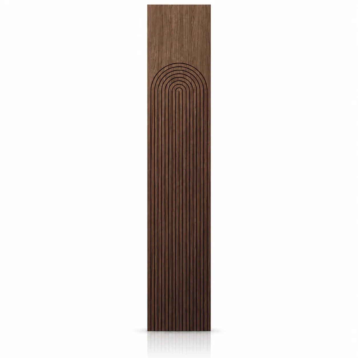 Walnut GrooveCraft Model 11 MDF wall panel 275 x 50 cm front view