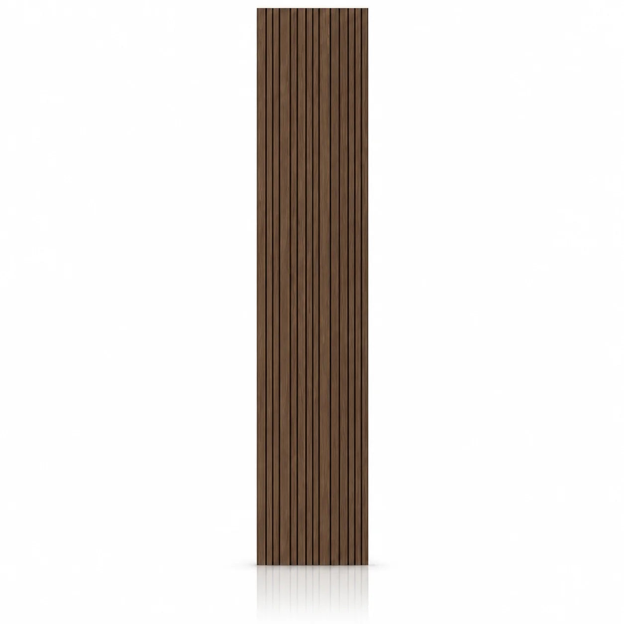 Walnut GrooveCraft Model 13 MDF wall panel 275 x 50 cm front view