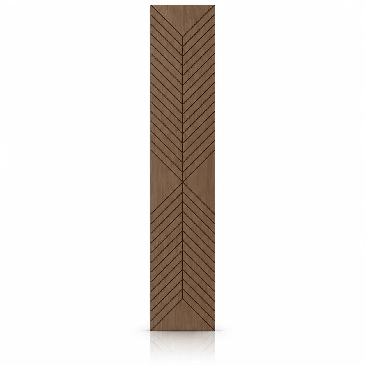 Walnut GrooveCraft Model 14 MDF wall panel 275 x 50 cm front view