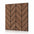 Walnut GrooveCraft Model 7 MDF wall panel with chevron design