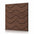 Walnut GrooveCraft Model 8 MDF wall panel 50 x 50 cm angled view