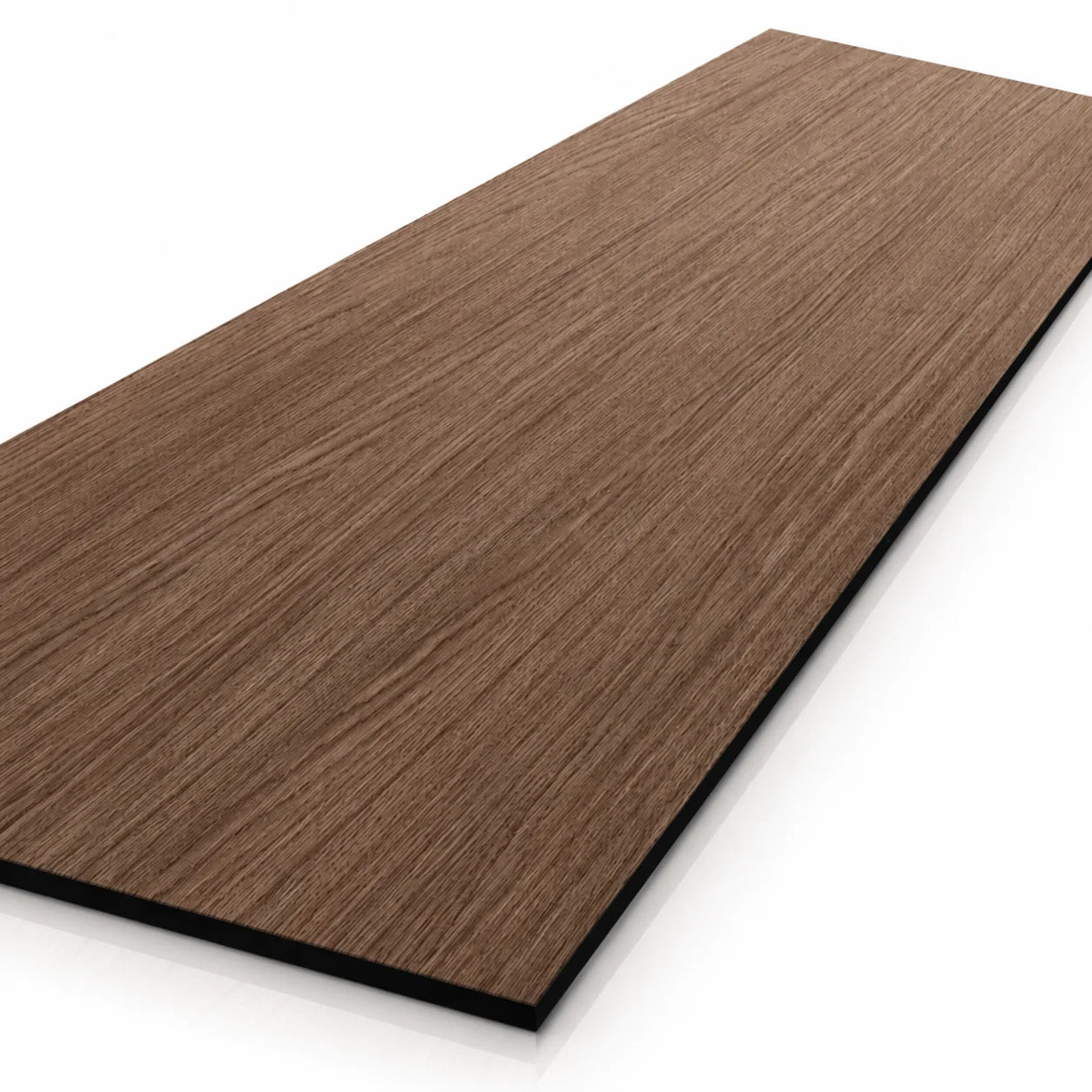 Close-up of Walnut GrooveCraft MDF panel with wood veneer finish