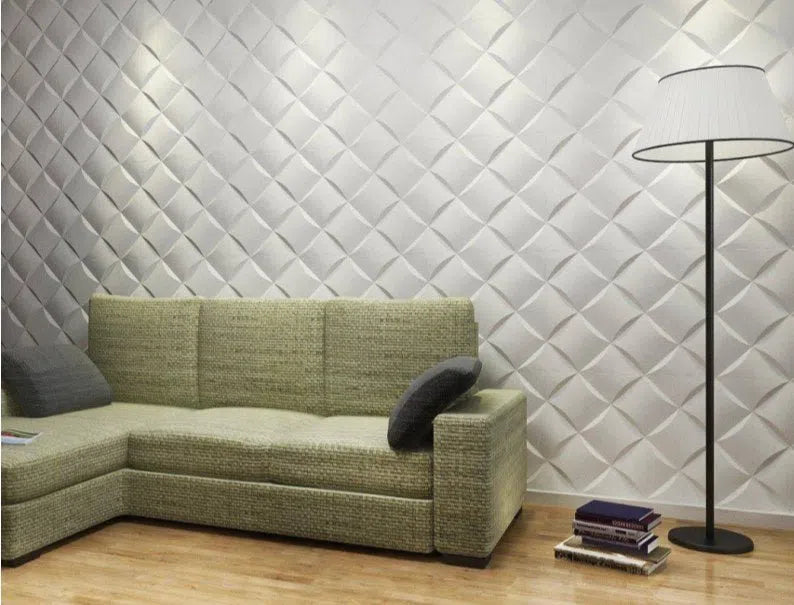 Model Wicker - 3D Gypsum Wall Panels
in the living room | DecorMania UK